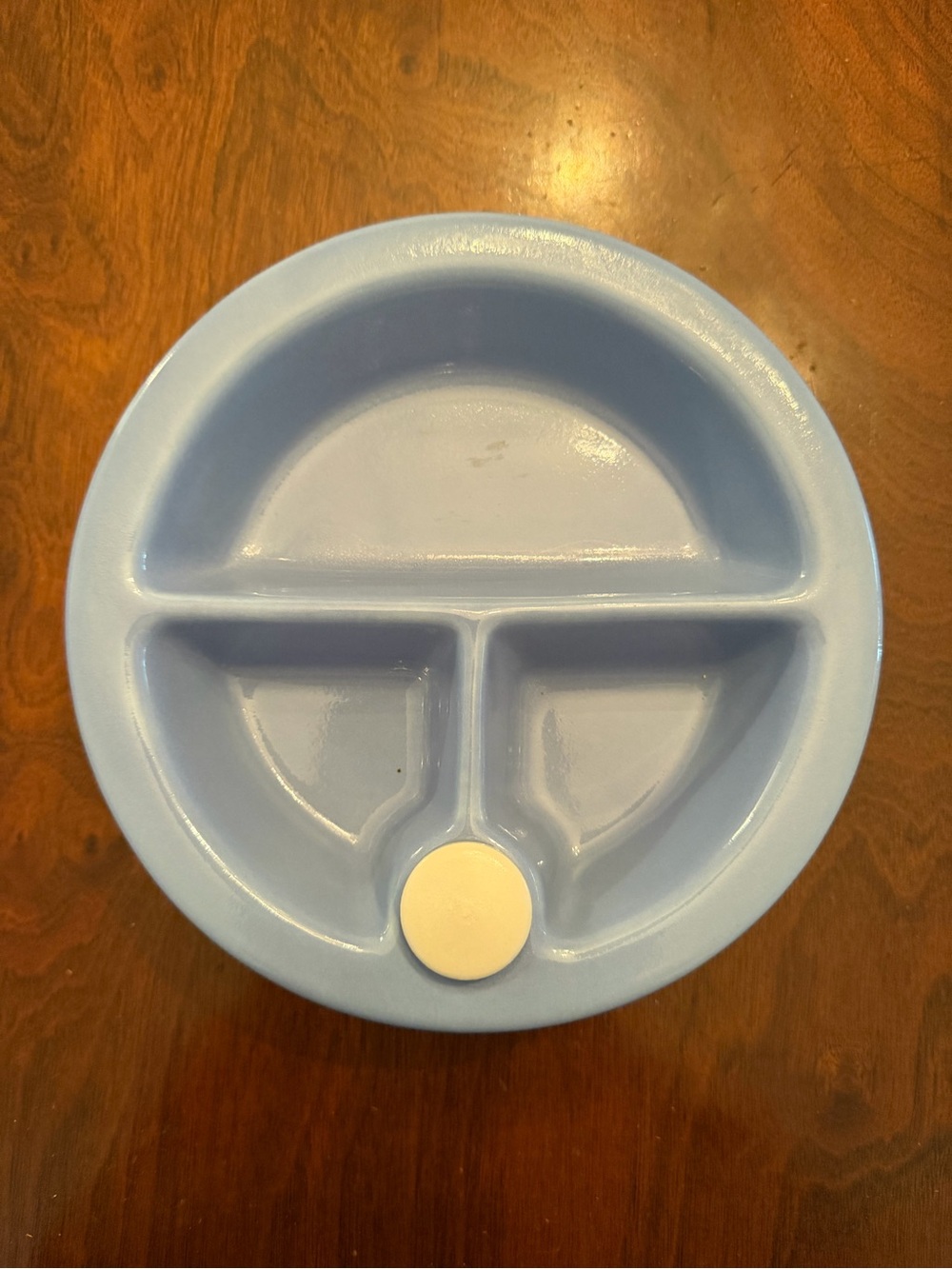 Hankscraft vintage blue baby food divided warming dish.